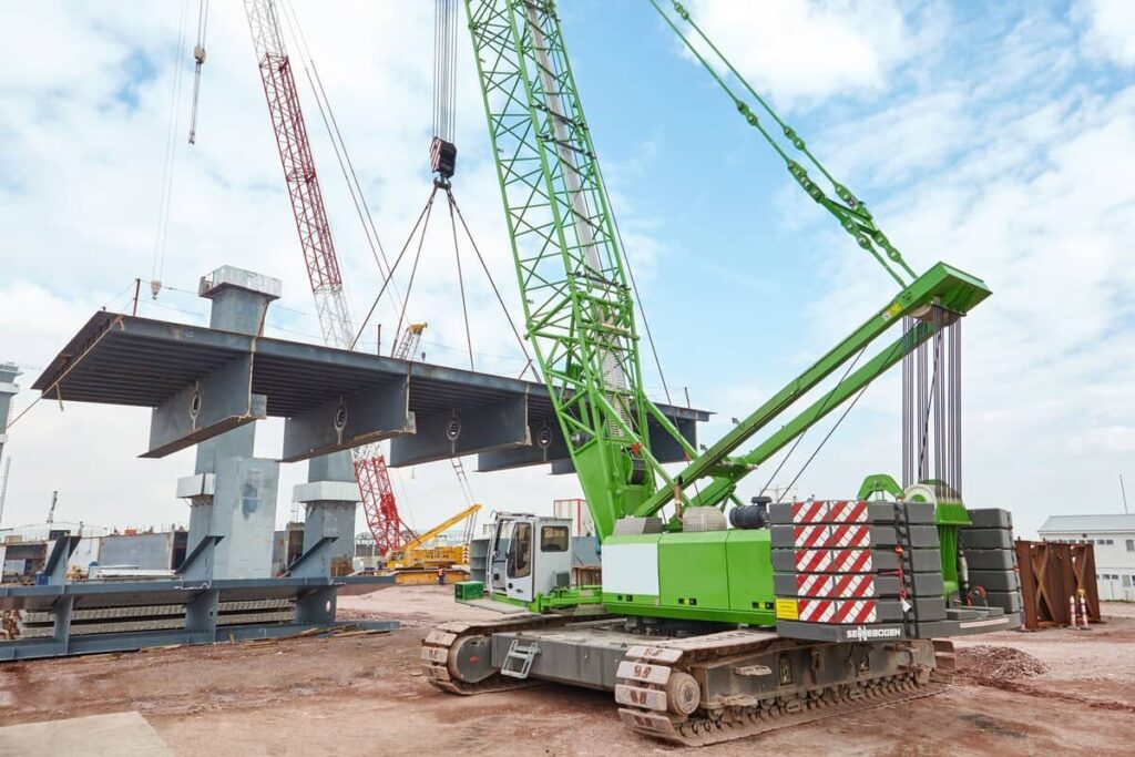 heavy construction equipment at an advantis engineering site
